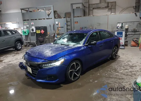 2021 Honda Accord Sport z USA, uszkodzony, nr VIN 1HGCV1F30MA051179